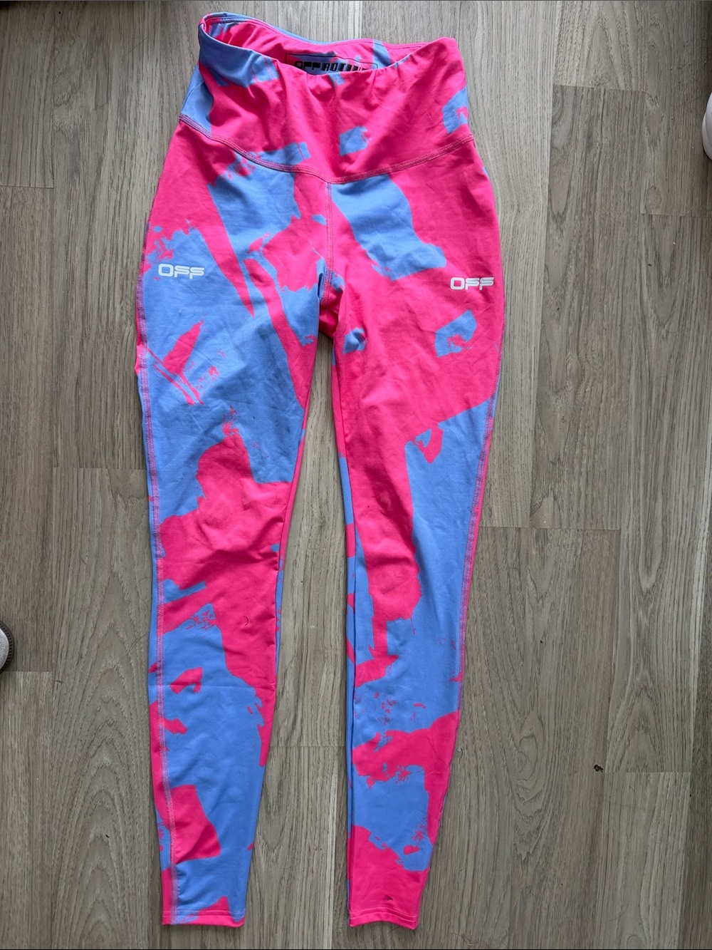 Women Pink & Blue Active Leggings